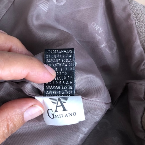 Armani Collection Suede Leather Brown Jacket Outwear Unisex Women Sz M Italy. - Picture 4 of 10